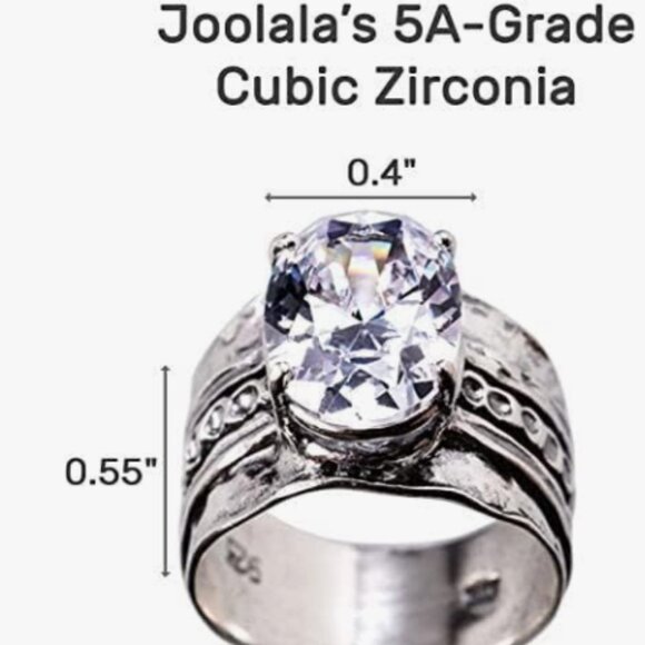 New Joolala's Sterling and 5A-Grade CZ Ring - Picture 12 of 13